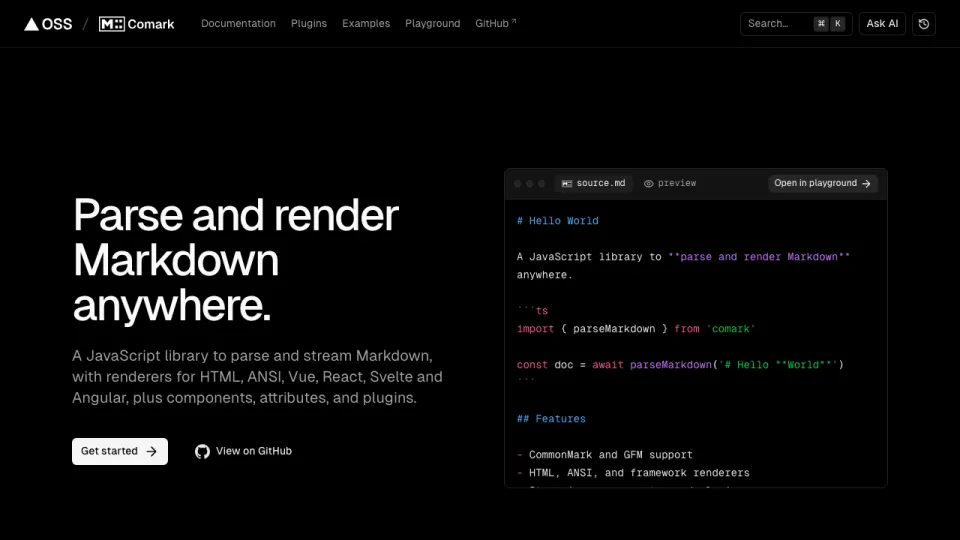 comark.dev screenshot
