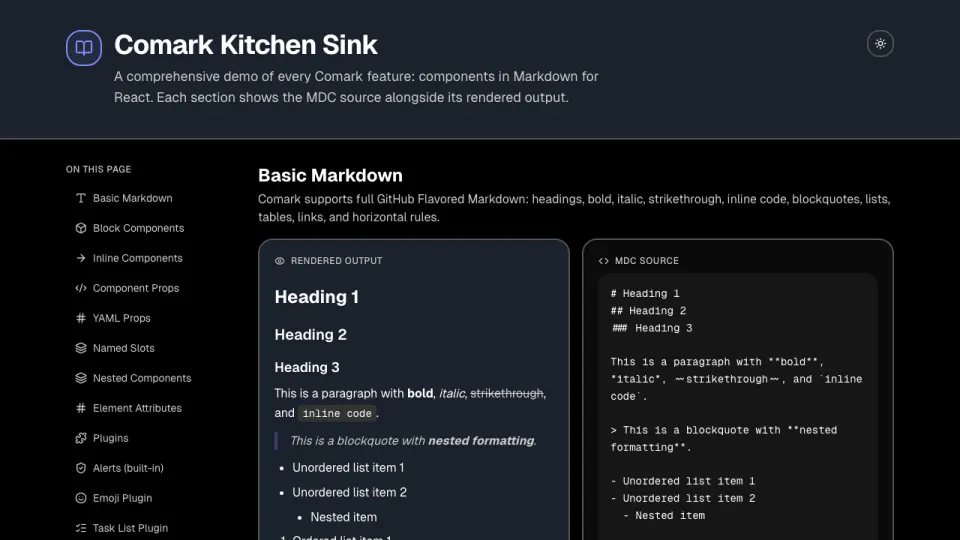Kitchen sink screenshot