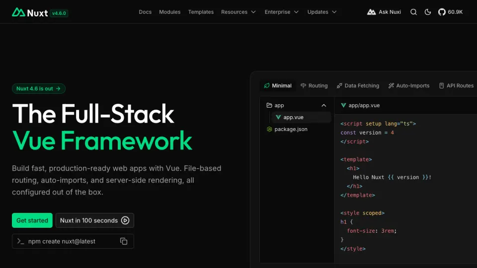 nuxt.com screenshot